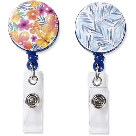 2-pakning med uttrekkbar ID-badgeholder for legekontoransatte, flerfarget
