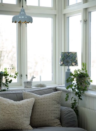 Wells vinduspendel Ø24 - denim/gull