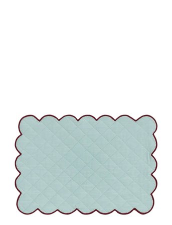 Anna + Nina Frosty Scalloped Placemat - Blue - 31X48.5CM
