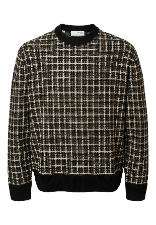 Selected Homme SLHMIKOLAS Stickad tröja Tröjor Herr Svart XL