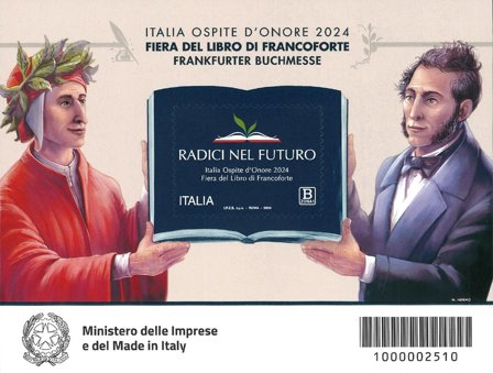 Italien - Æresgæst ved Frankfurts Bogmesse - Postfrisk miniark