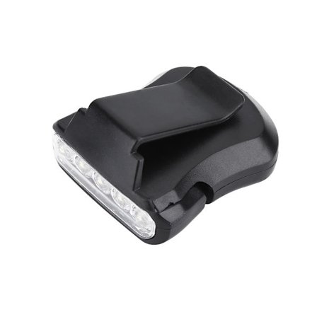 5 LED Kasket Clip Pandelampe Hat Lys til Udendørs Fiskeri Camping Sort