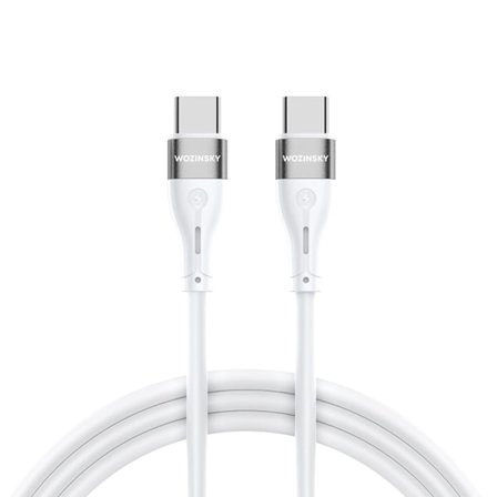Wozinsky USB-C till USB-C kabel PD 65W 1m - Vit