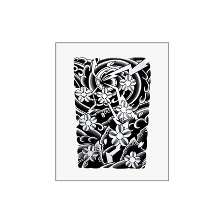 Juice Herb Tattoo Stickers Japansk Gammal Traditionell Manlig Stor Personlig Arm Arm N5n9