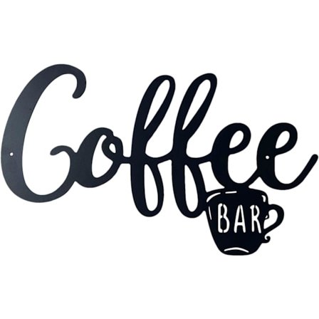 Metalophængt skilt kaffestation udskåret bogstavskilt - Bedste gave