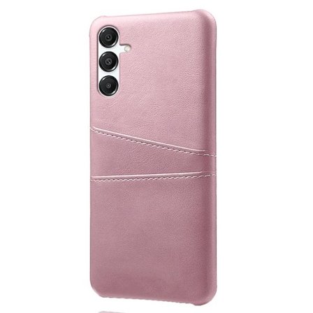 SKALO Samsung A17 PU-Nahkainen Kortholderi Suojakuori - Ruusukulta