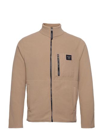 Oliver Full Zip Fleece Cardigan Sweat-shirts & Hoodies Fleeces & Midlayers Beige Lexington Clothing