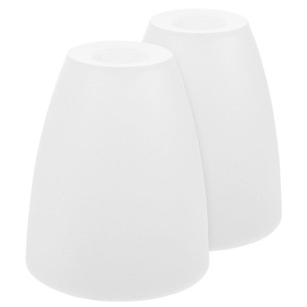 2 stk Små Lampeskjermer 30mm Åpning Bordlampe Skjerm Armatur Skjerm Hvit