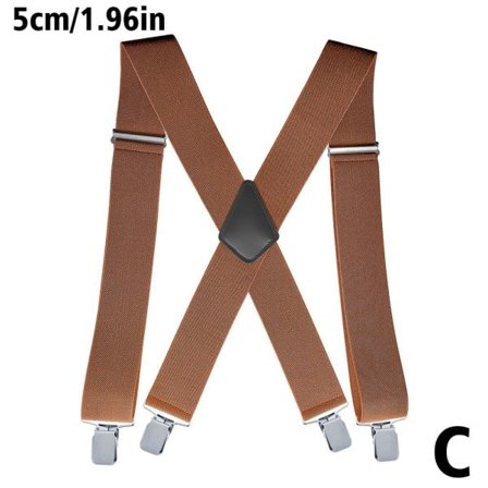 Sorte justerbare seler Herr Unisex Bukser Elastisk Sch brun one-size