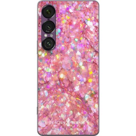 Yhteensopiva Puhelinkuori Sony Sony Xperia 1 VII Cactus and Friends – PinkGlitter