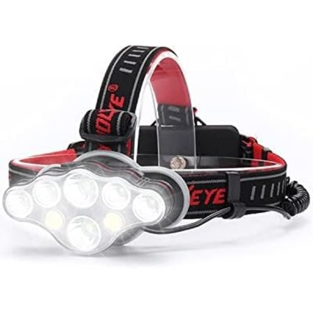 Kraftig Genopladelig Pandelampe, 18000 Lumen 8 Tilstande LED Pandelampe