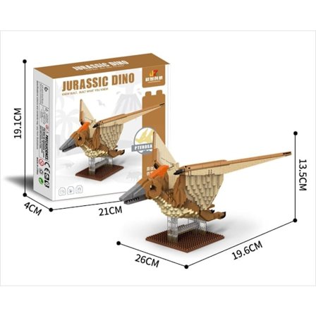 Dinosaurusrakennuspalikat – T-Rex & Velociraptor miniatyyrilelu