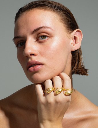 Jane Koenig Orbis Drop Ring - Gold - 48