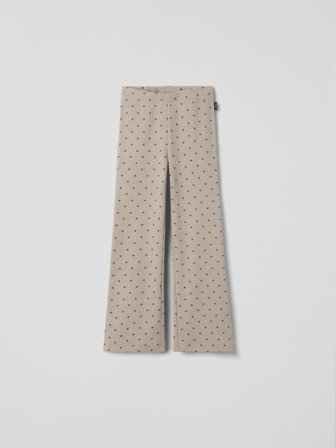 Polarn O. Pyret - Flared heart leggings - 134 - Childrenswear - beige