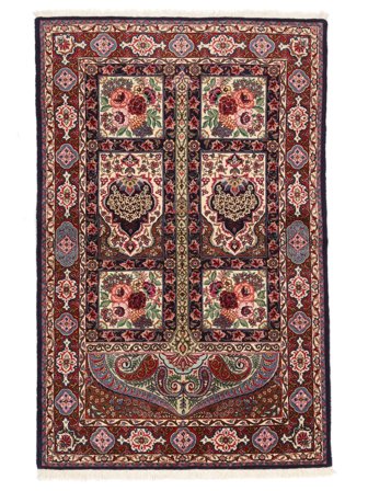 Sarough Teppe Håndknyttet 128X203 Mørk Rød/Svart Persia