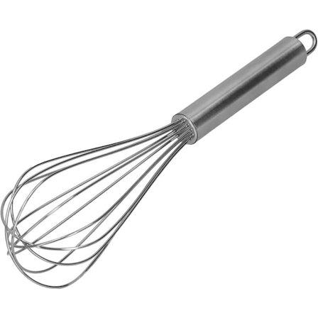 2 st vispar, 6 trådar rostfritt stål visp, manuell visp, bakmixer, visp (8 tum, silver)