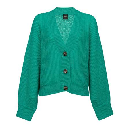 Pinko, Gassosa Cardigan Costa English mixed alpaca Groen, Dames, Maat:M