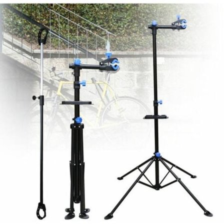 360° Korjausjalusta Pyörän Kiinnitysjalusta Pyörän Kiinnitysjalusta 30kg Pyöräteline - Musta