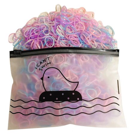 1000 st Elastiska Hårband Färgglada Små Högelastiska Gummiband för Flickor Småbarn Barn Bebisar 0.1,A