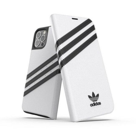 Adidas OR Booklet Case PU iPhone 12 / 12 Pro 6.1" - valkoinen ja musta