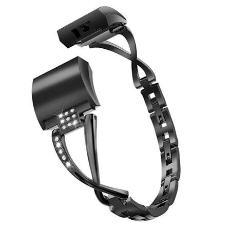 Rhinestone Kristalliranneke Fitbit Charge 5 Musta