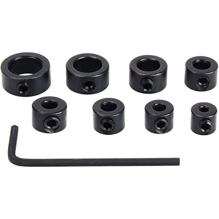 Borrchuck 9 st begränsningsstift djupstopp, positioneringsring borrdjupstopp, djupstoppbit, positionerare, lokaliserare, borr, sexkantsstorlekar: 8 