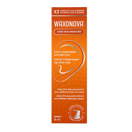 Waxonova Hard Wax Remover 15 ml, Medicin & Pleje, Ører, Ørerens
