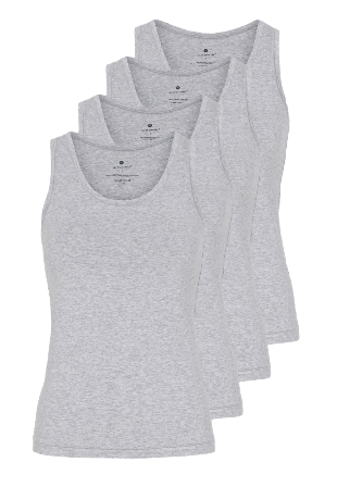 JBS of Denmark 4-pack Bambu, Linne Breda Axelband, Svart Linnen Dam Grå M