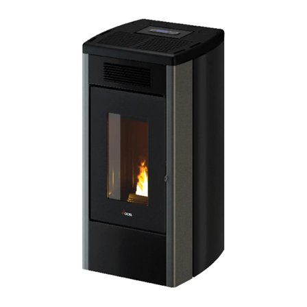 Stufa a pellet Cadel Atena Plus 14 ad aria canalizzata 14 kW - WiFi TITANIUM
