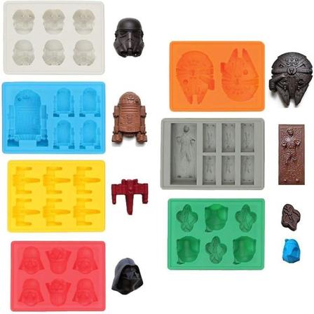 Silikonijäätelömuotti Star Wars -hahmojen muodossa (7 kpl)