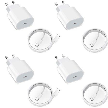 4st Laddare för iPhone 15 + 2M kabel Snabbladdare USB-C till USB-C