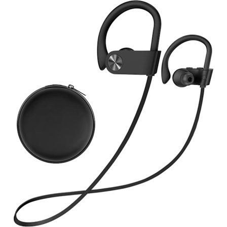 Bluetooth-hörlurar, 5.3 trådlösa sport-öronsnäckor IPX7 vattentäta med mikrofon, stereo svettsäkra in-ear-hörlurar, brusreducerande headset för 