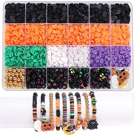 Rannekorunvalmistussarja 24 ruudukkoa savihelmi 6mm pehmeä savipala rannekoru DIY käsintehty helmenleikkauskorujen tarvikesarja, rannekorut ja 