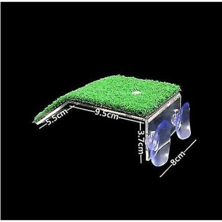 Sköldpadda basking plattform, sköldpadda ramp Sköldpadda vila terrass Reptilstege med konstgräs akvarium dekor