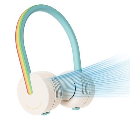 Bærbar vifte, håndfri bladløs vifte for barn, bærbar personlig bladløs vifte, oppladbar