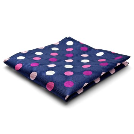 Pañuelo de bolsillo de seda con lunares para hombres - Pañuelos de bolsillo estampados