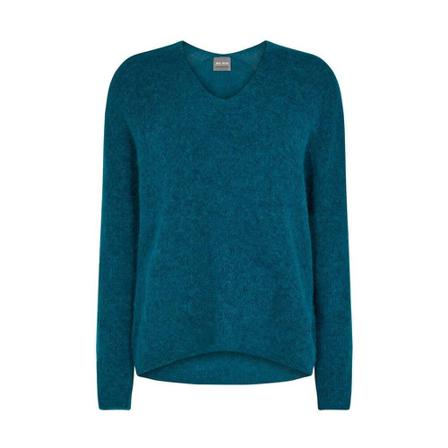 MOS Mosh, V-neck Knitwear Niebieski, Kobieta, Rozmiar: L