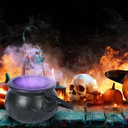 Mist Maker - 12 Skiftende LED'er - Springvand/Dam/Fogger Mist Enhed - SORT