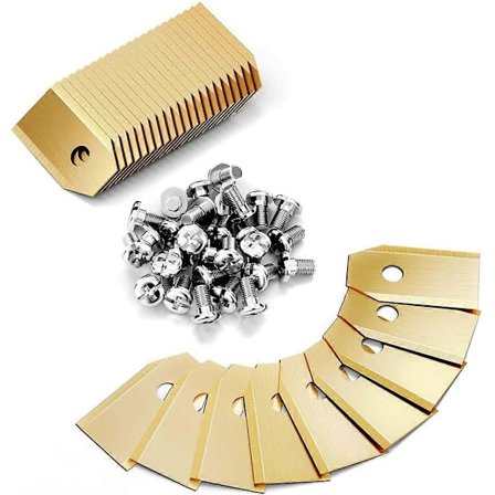 Titanium udskiftningsblade til Husqvarna plæneklippere, pakke med 30 plæneklipperblade, plæneklippertilbehør med skruer