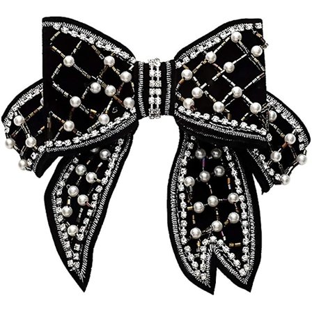 Store Hårklemmer med Sløyfe, Rhinestone, Perler, Hårstift, Sløyfe Alligatorklemmer