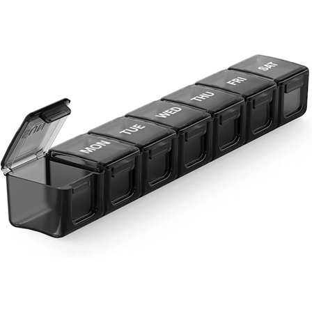 Extra stor veckovis piller, daglig organizer(svart)