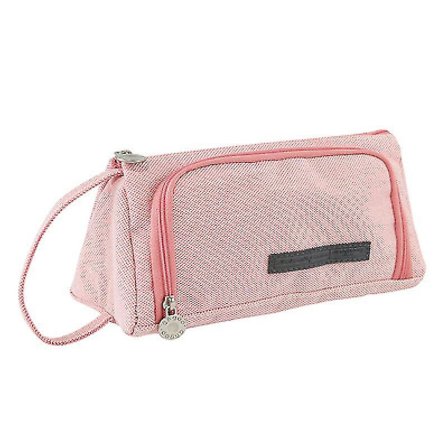 Stor kapasitet lerret blyantveske Korea enkel retro stil litterær søt multifunksjonell nett rød stasjonær boks kirsebærblomst pulver