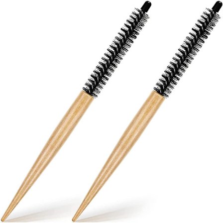 2-pack Mini Rund Hårtang - Liten Rund Massageborste - Salong