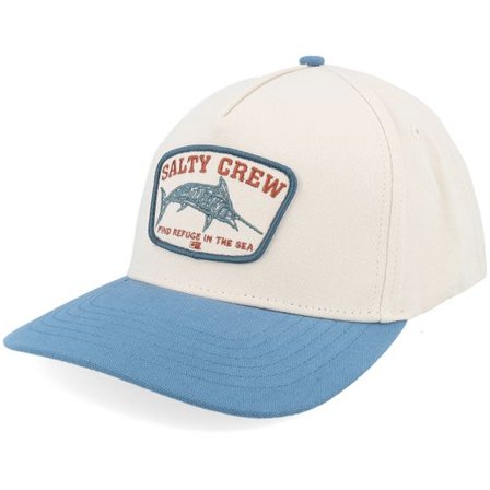 Salty Crew - Svart adjustable Keps - Billfisher Off White/Blue Pilot Blue Strapback @ Hatstore