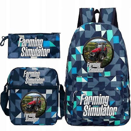 Farming Simulator Set Ryggsäck Väska Pennfodral