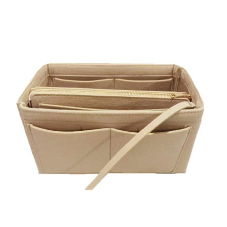 Rejsetaske Organizer Håndtaske Filt Taske Tote Liner Pung Indsats Kvinder 3 Størrelser 22*11*13 Abrikos