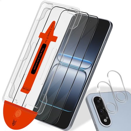 2-PACK OnePlus Nord 5 Näytönsuoja & 2-PACK linssinsuoja - Karkaistu Lasi | [Automaattinen Asennus] - Kuplaton