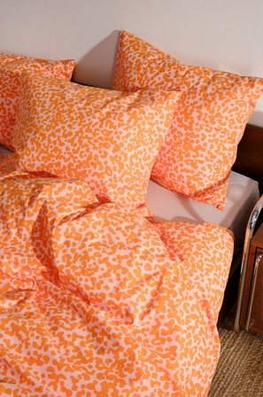 Jotex - Putetrekk 2-pk 50x60 Cm Økologisk oransje/rosa - MALIA - Kjøp Putevar hos Jotex