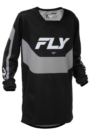 FLY Racing Kinetic V26 Youth MX Jersey Black/Grey M