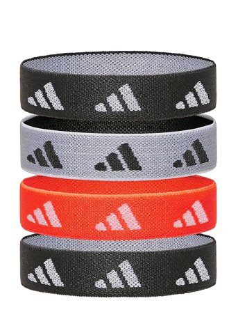 Hair Ties - Set Of 4 Patterned Adidas Equipment